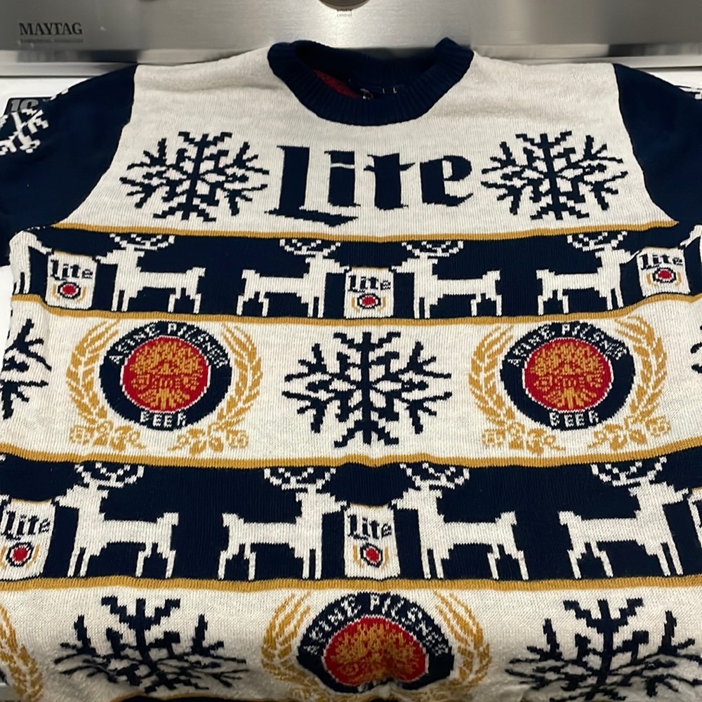 Miller lite holiday sweater